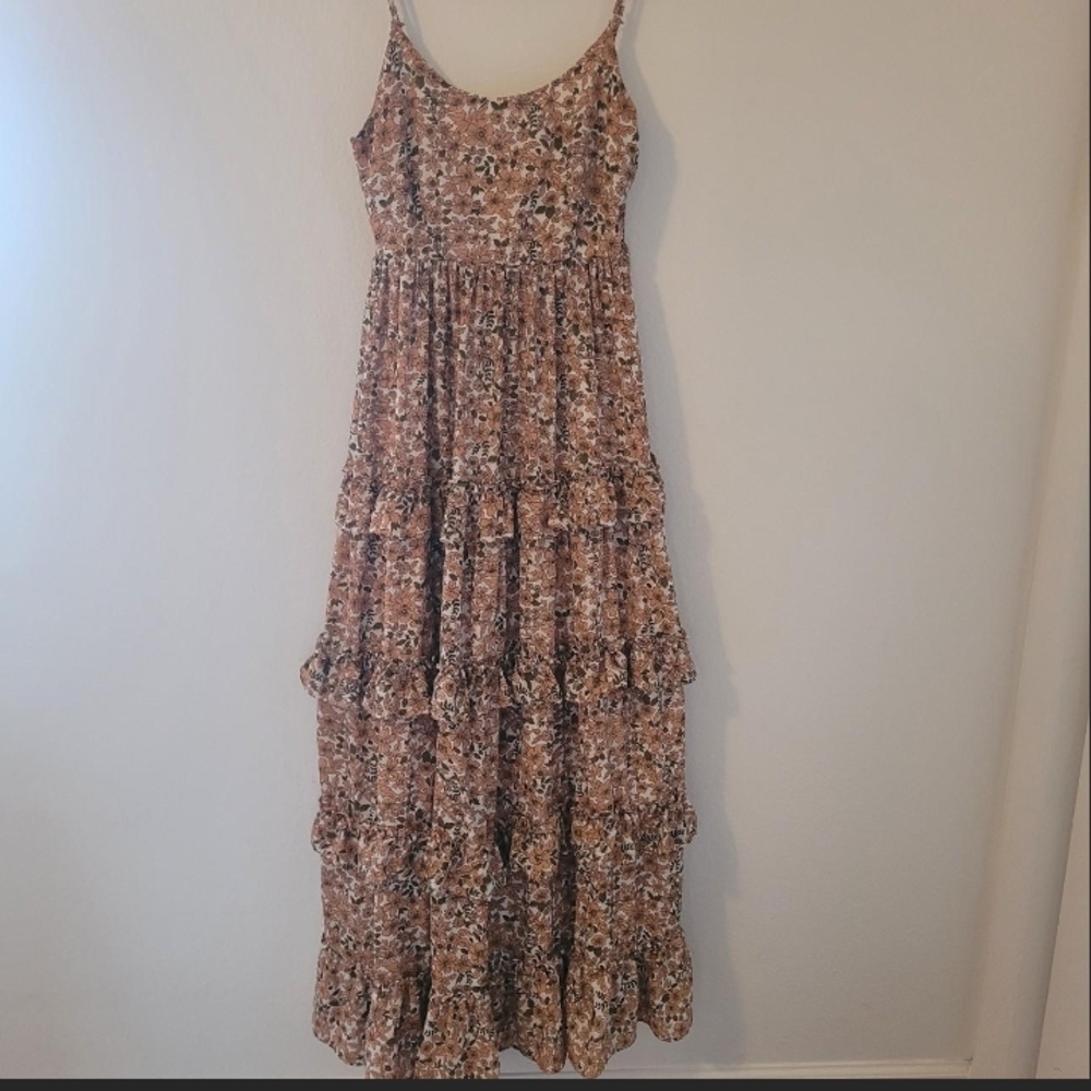 Altar'd State Floral Tiered Maxi Dress